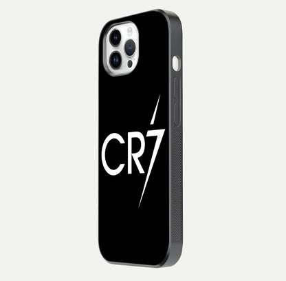 CR7 Elite Strike Glass Case for iPhone 14 Pro side-angle image showing polished edges and vibrant design