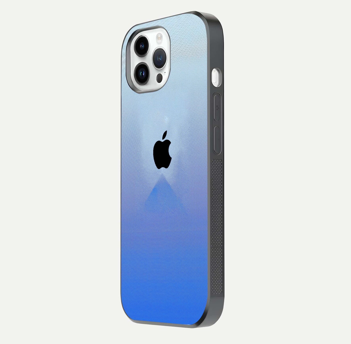 Gradient Apple Vibe Glass Case for iPhone 14 Pro side-angle image showing reflection glow and elegant surface