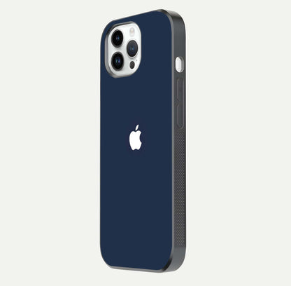 Minimal Apple Night Glass Case for iPhone 14 Pro side-angle image showing sleek reflection and clean gloss