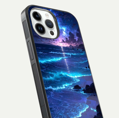 Classic Damn Look Glass Case for iPhone 14 Pro close-up highlighting quote text and reflection shine