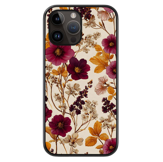 Autumn Wine Bloom Glass Case For iPhone 16 Pro by Custom World