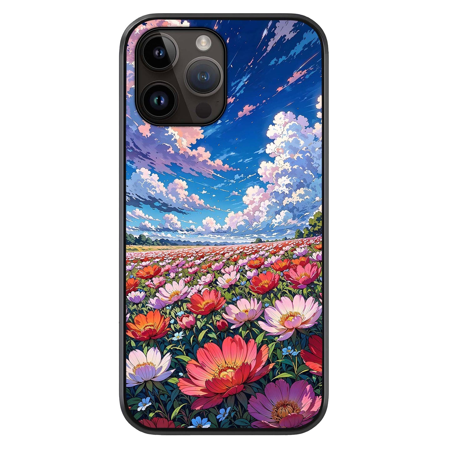 Blossom Sky Field Glass Case For iPhone 16 Pro by Custom World
