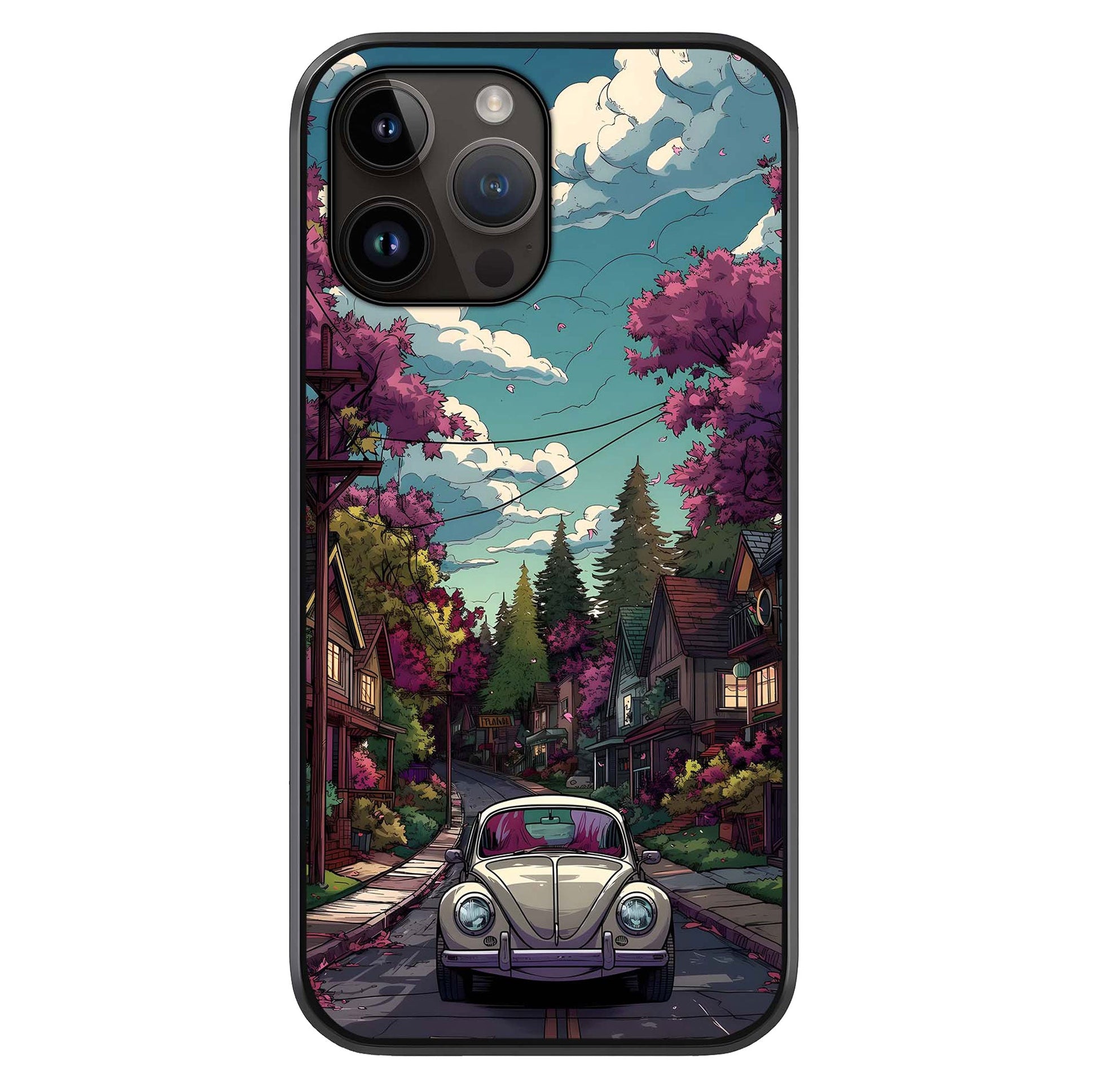 Vintage Street Drive Glass Case For iPhone 16 Pro by Custom World