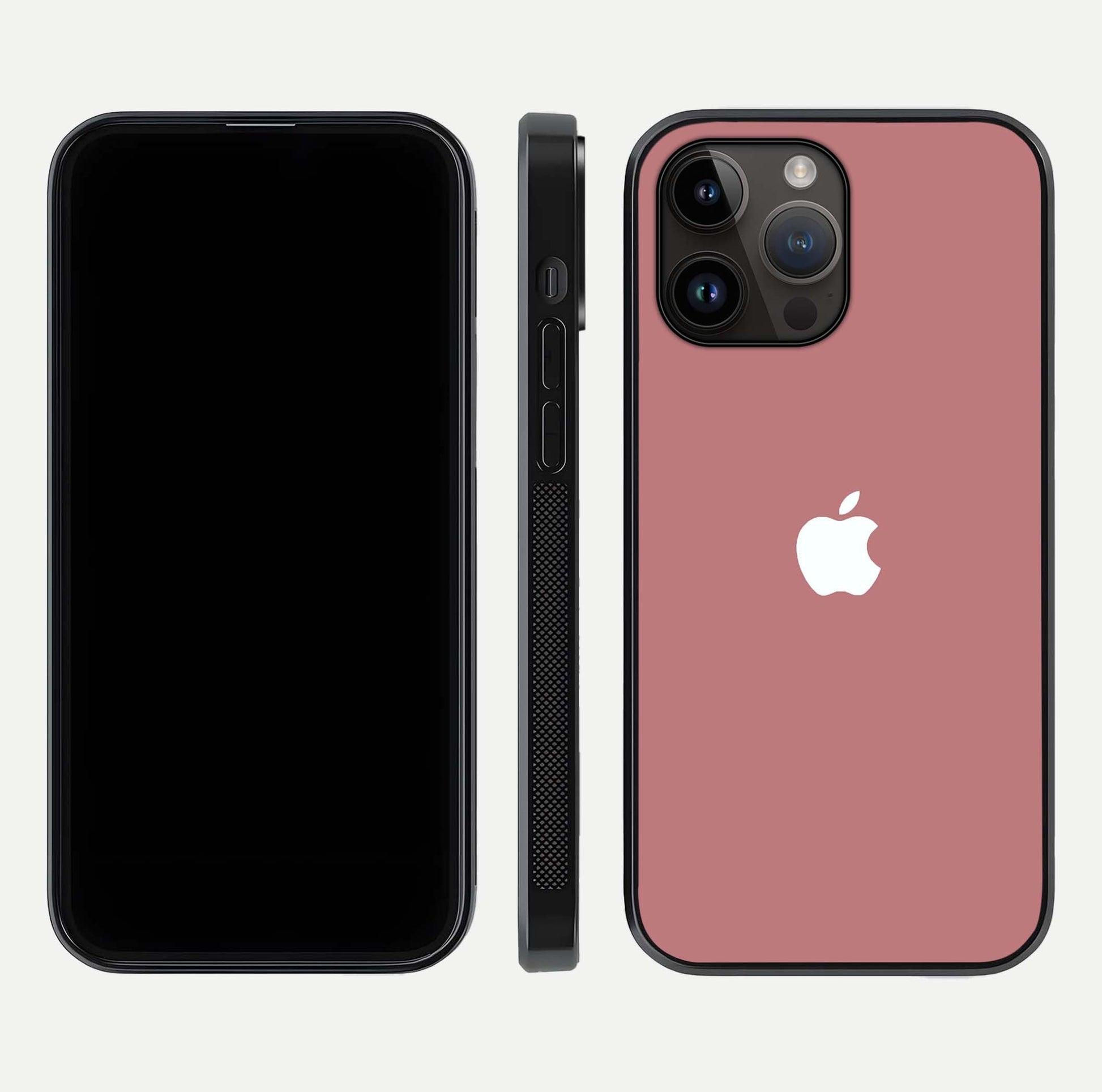 Apple Harmony Glass Case for iPhone 14 Pro Max front and back mockup showing harmony pattern and clean edge design