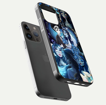 Butterfly Ghost Soul Glass Case for iPhone 14 Pro Max floating mockup showcasing spirit-like butterfly detail and gloss