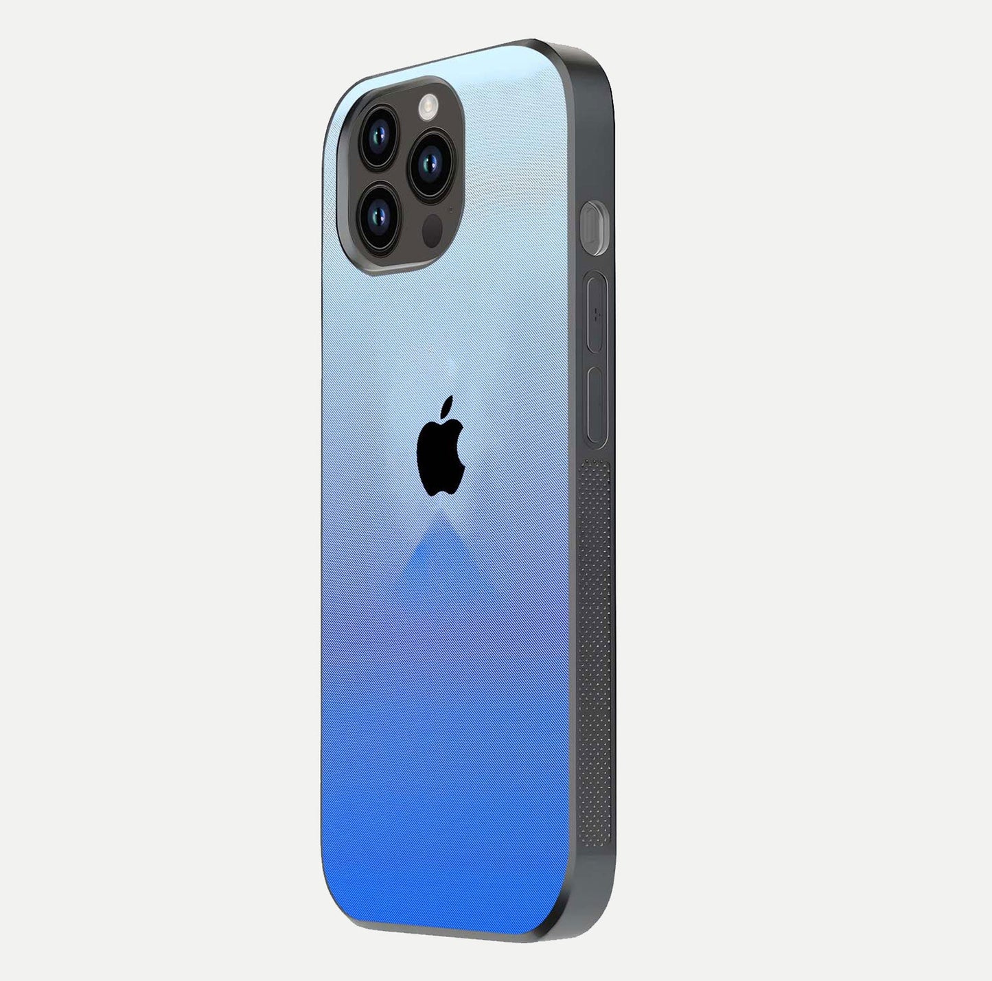 Gradient Apple Vibe Glass Case for iPhone 14 Pro Max side-angle image showing reflection glow and elegant surface