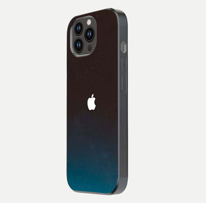 Green Emerald Apple Logo Glass Case for iPhone 14 Pro Max side-angle image showing reflection polish and rich emerald hue