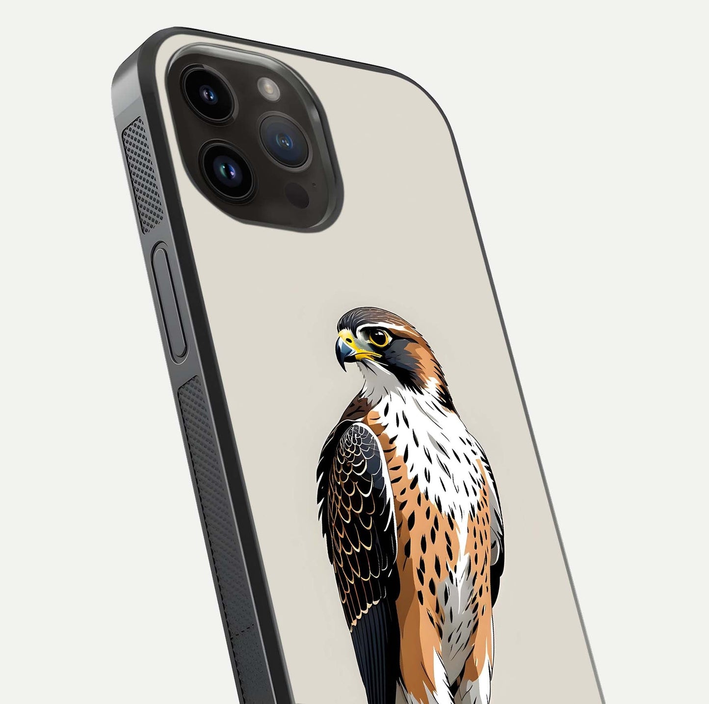 Clever Eagle Glass Case for iPhone 14 Pro Max close-up highlighting eagle detail and HD reflection