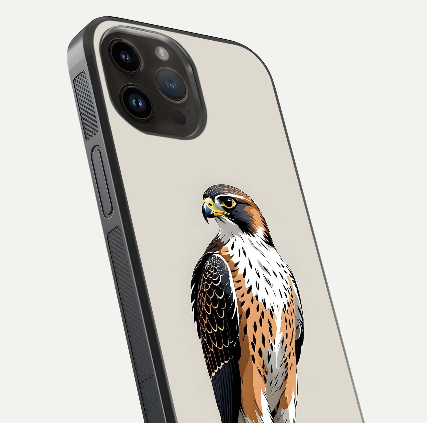 Clever Eagle Glass Case for iPhone 14 Pro Max close-up highlighting eagle detail and HD reflection