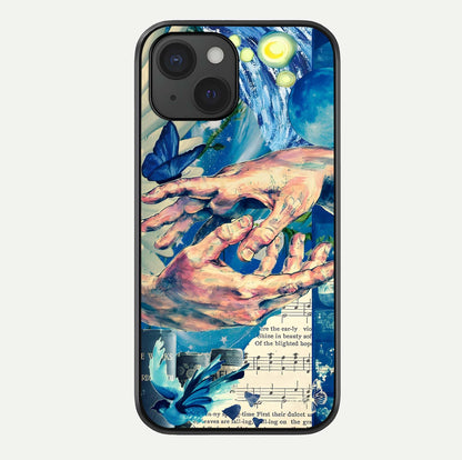 Aesthetic Divider Glass Case For iPhone 15 by Custom World