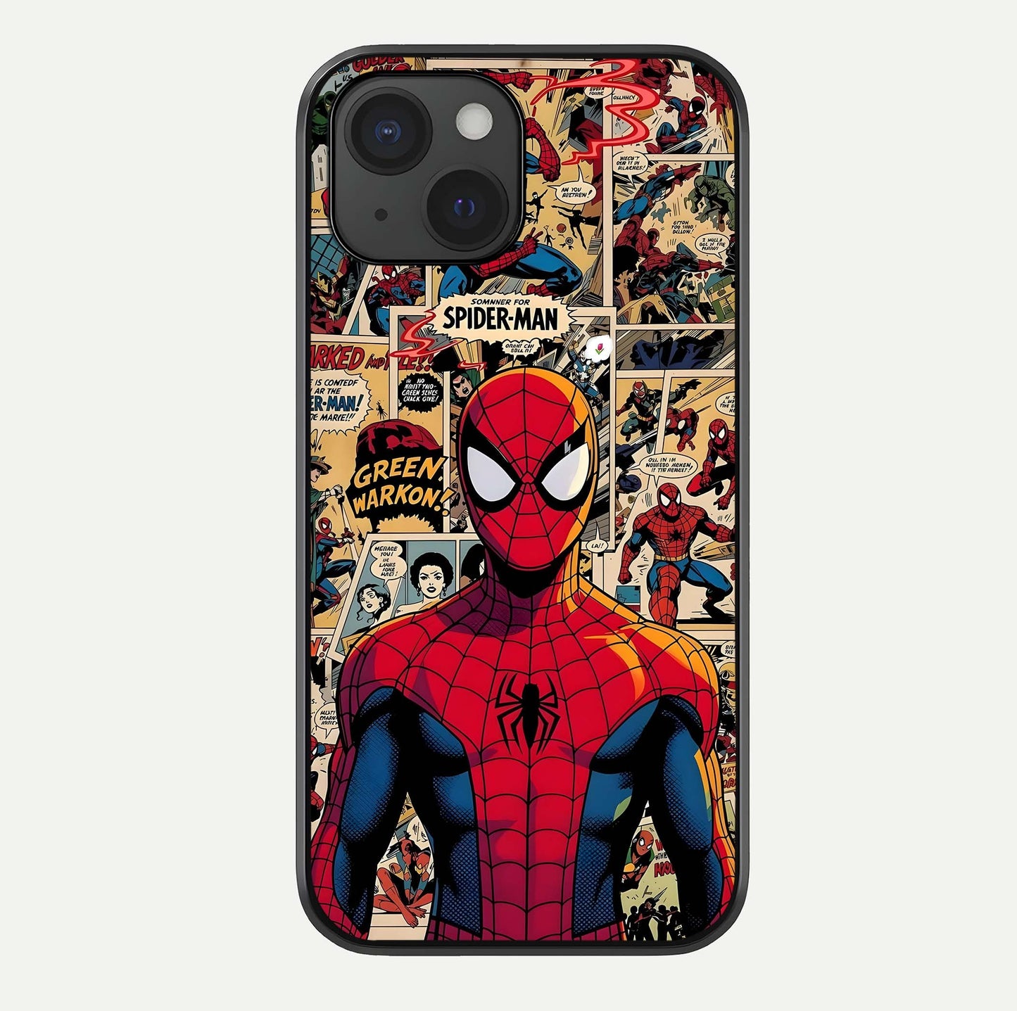 Aesthetic Spider Glass Case For iPhone 15 by Custom World