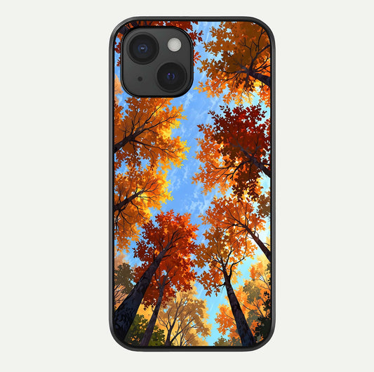 Autumn Sky Rise Glass Case For iPhone 15 by Custom World