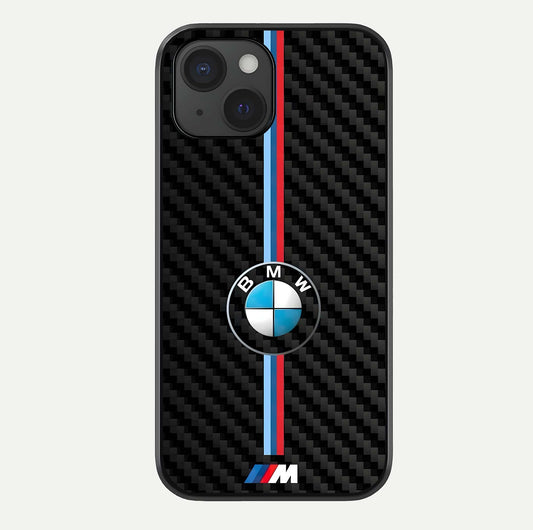 BMW Pattern Glass Case For iPhone 15 by Custom World