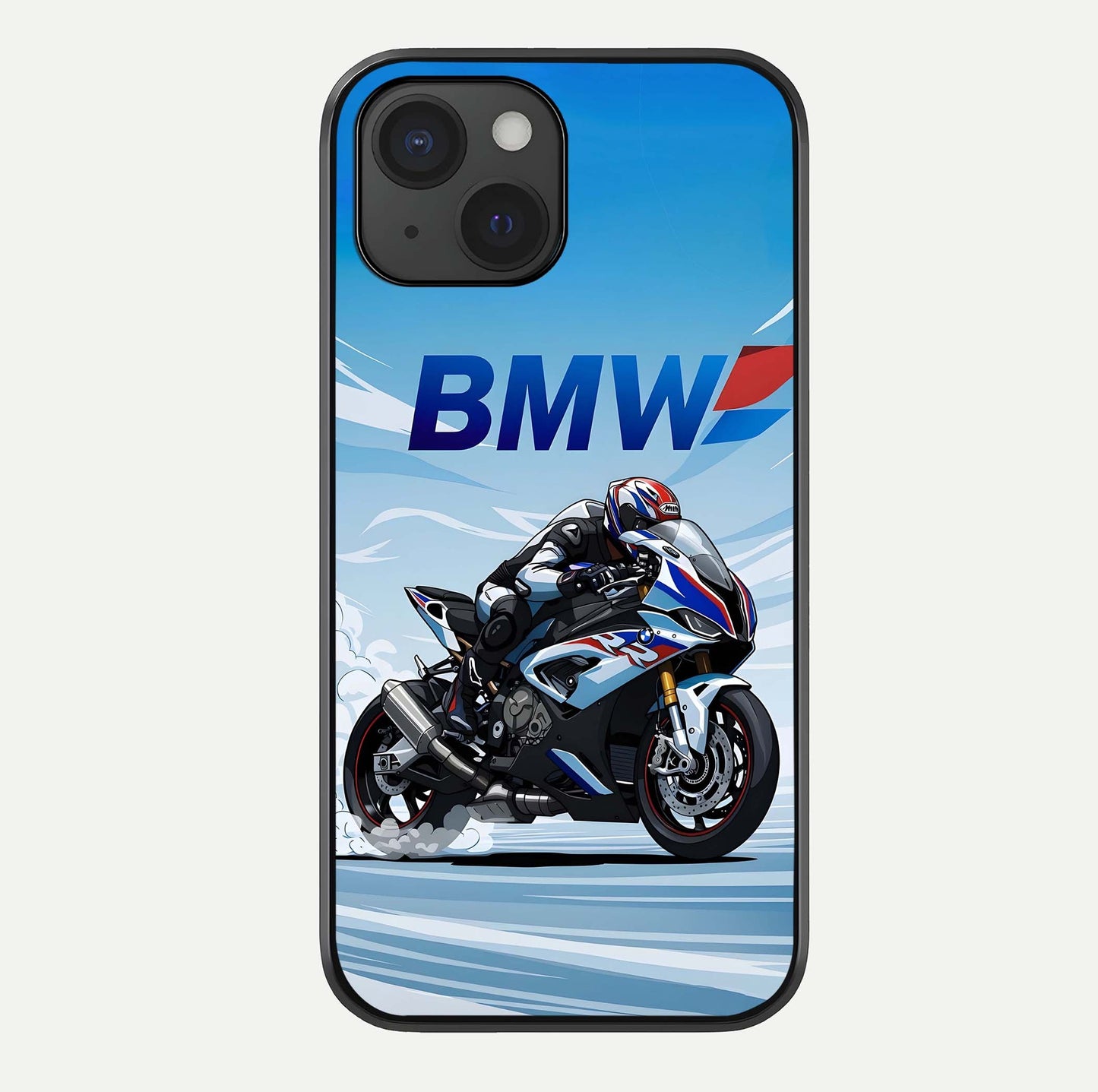BMW Power Drift Glass Case For iPhone 15 by Custom World