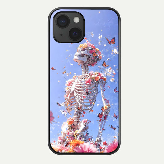 Bloom Beyond Bones Glass Case For iPhone 15 by Custom World