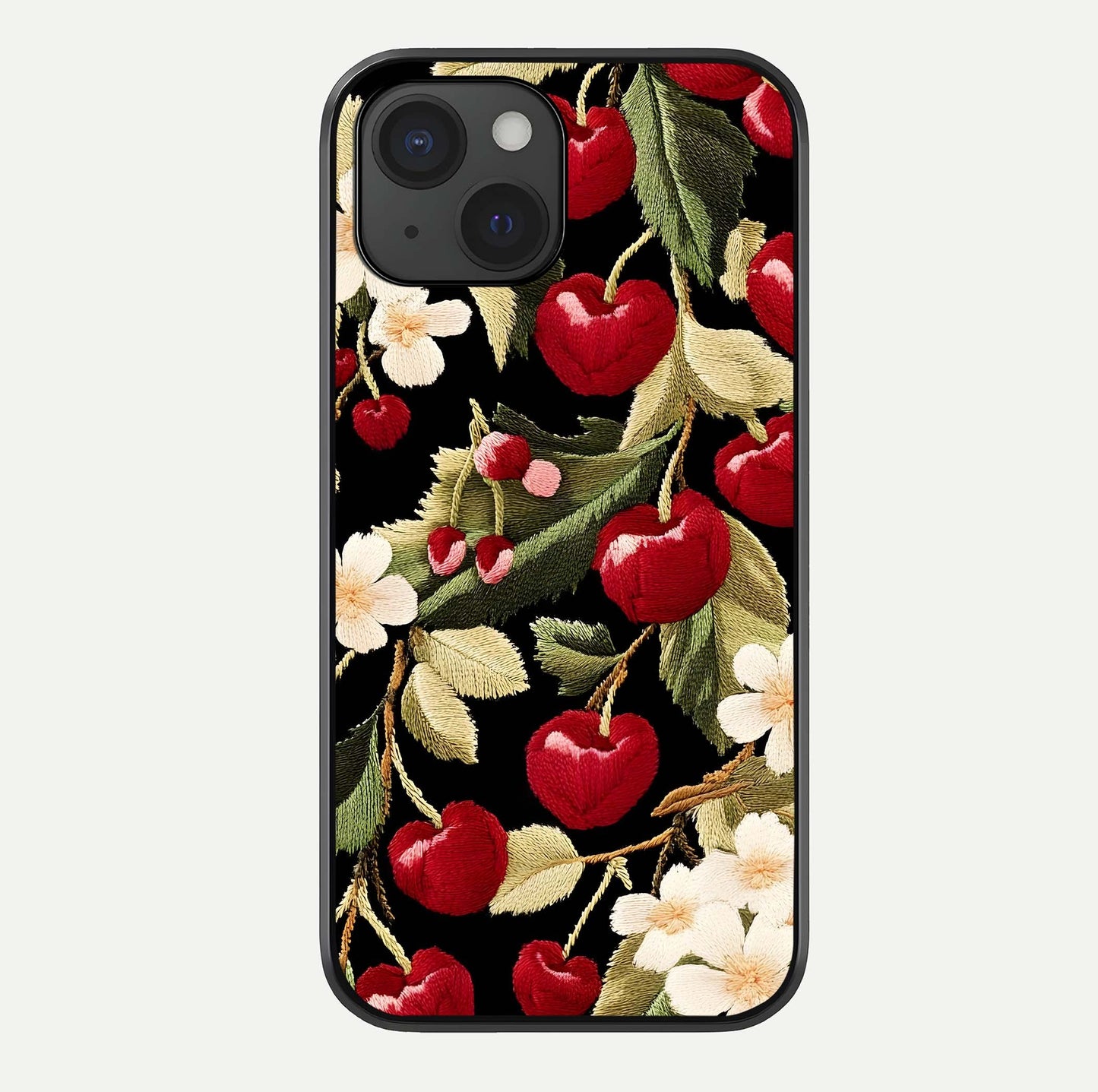 Bloom Thread Art Glass Case For iPhone 15 by Custom World