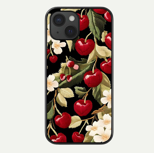 Bloom Thread Art Glass Case For iPhone 15 by Custom World