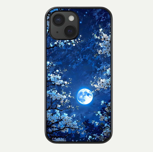 Blossom Moonlight Sky Glass Case For iPhone 15 by Custom World