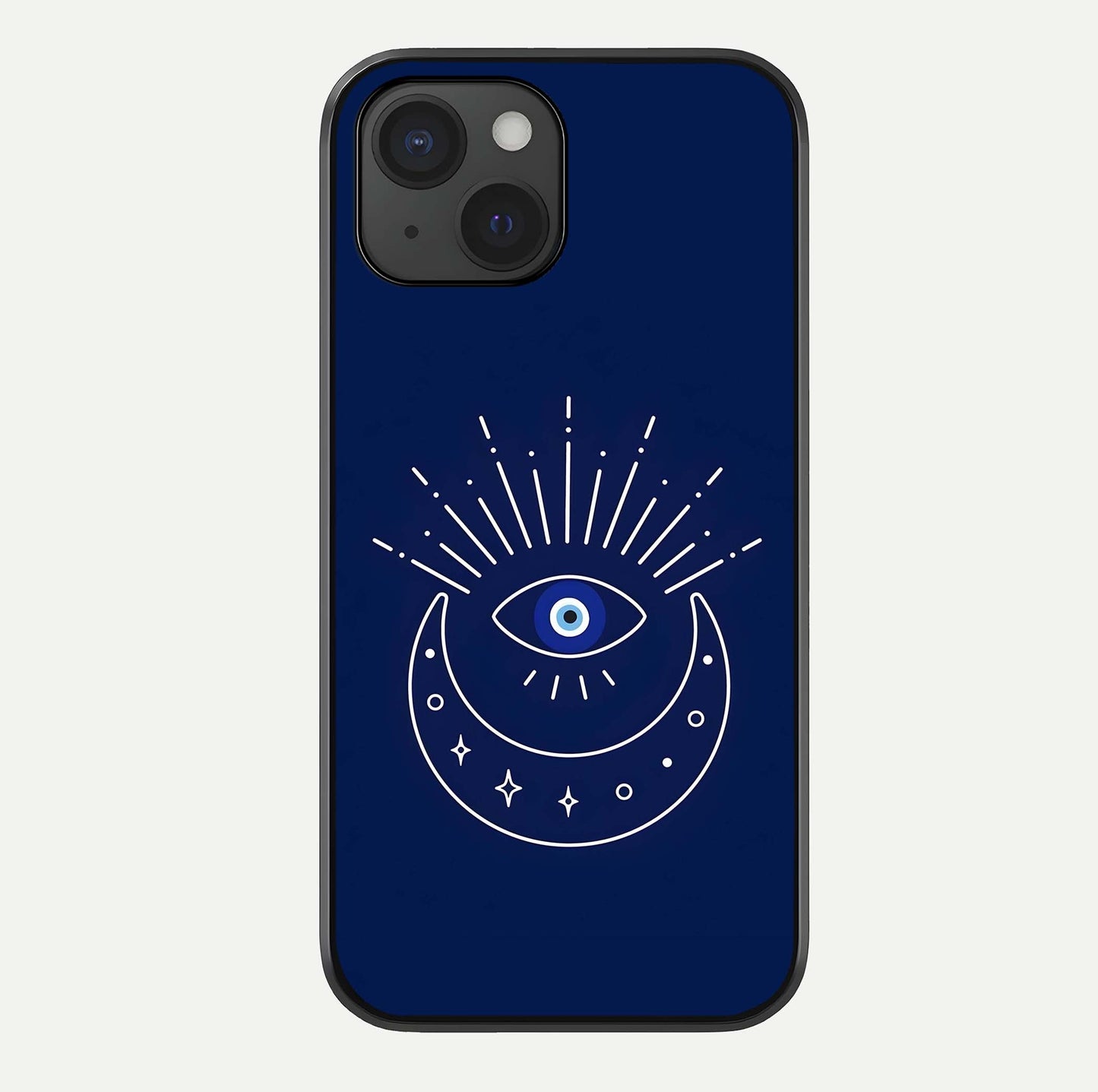 Blue Evil Eye Glass Case For iPhone 15 by Custom World