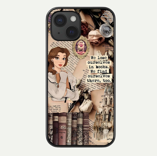 Bookish Dream World Glass Case For iPhone 15 by Custom World