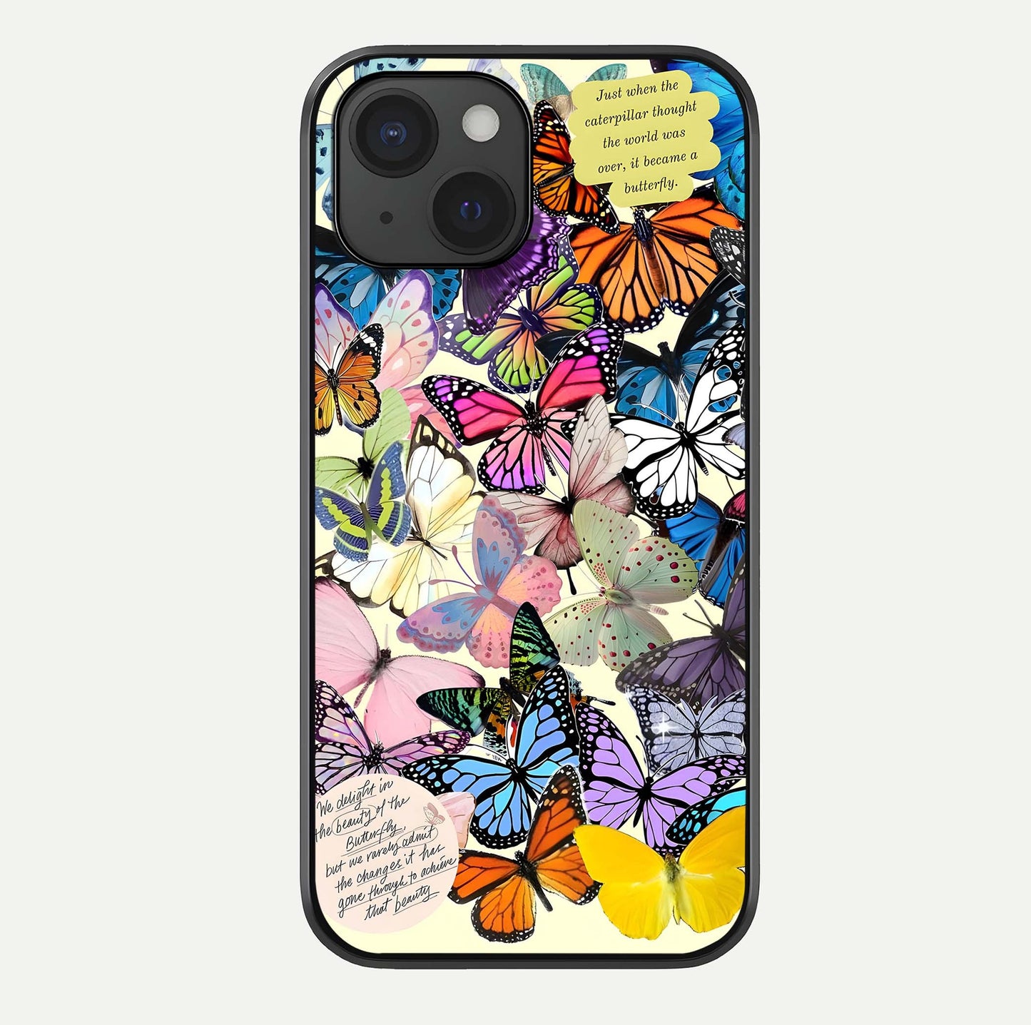 Butterflies Petal Dream Glass Case For iPhone 15 by Custom World