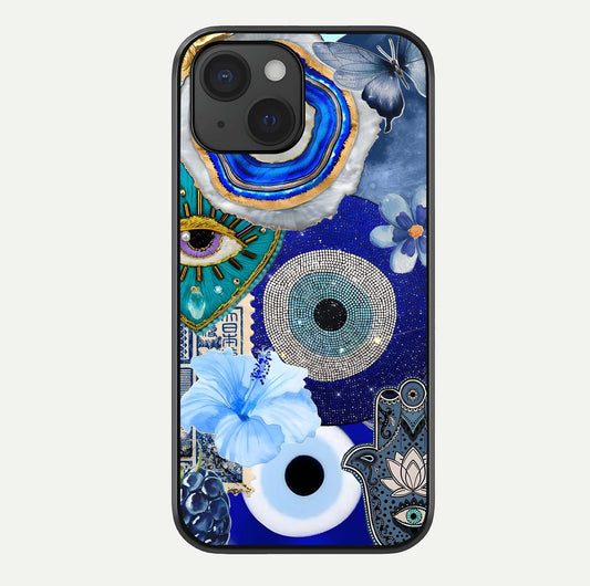 Celestial Celestial Blue Vision Glass Case For iPhone 15 by Custom World