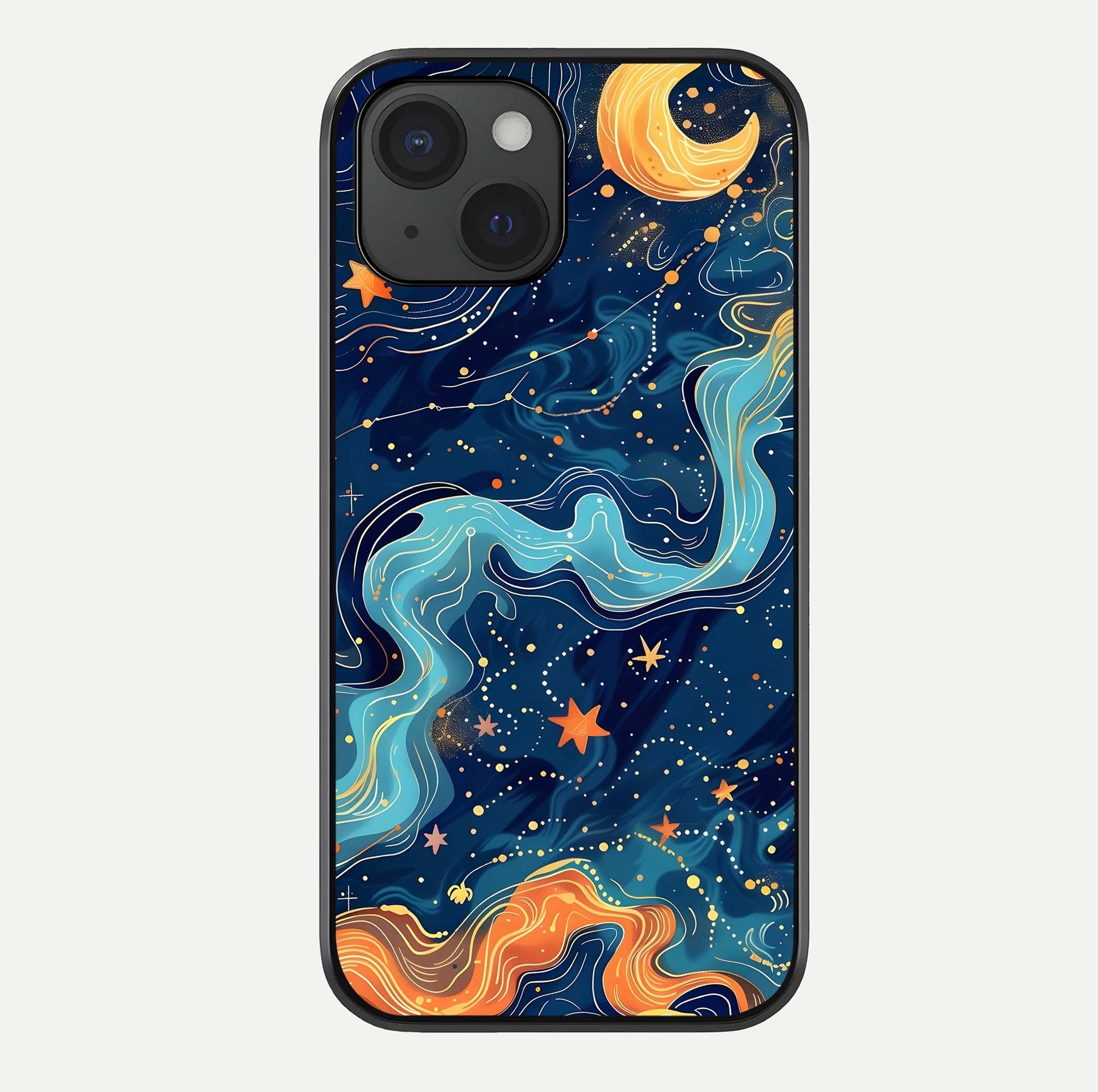 Celestial Dream Flow Glass Case For iPhone 15 by Custom World