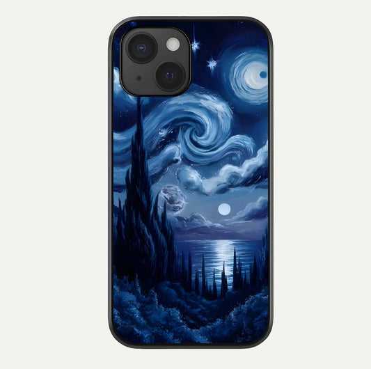 Celestial Dream Van Gogh Glass Case For iPhone 15 by Custom World