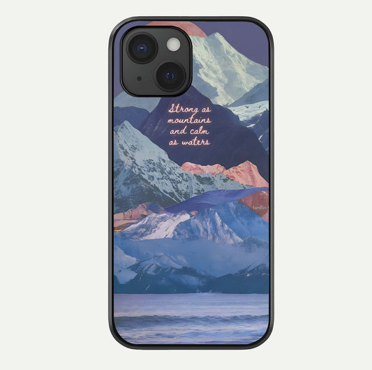 Celestial Mountain Calm Glass Case For iPhone 15 by Custom World