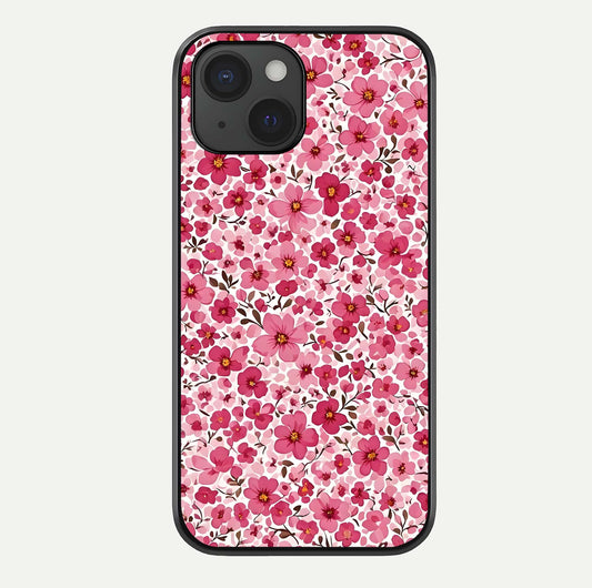 Cherry Blossom Charm Glass Case For iPhone 15 by Custom World