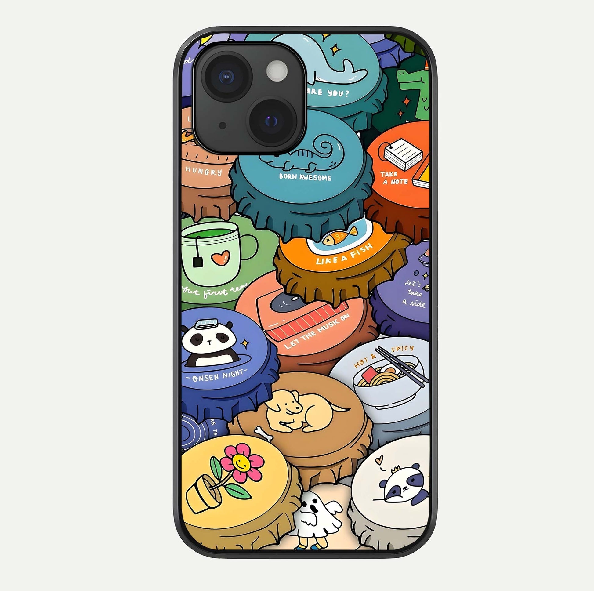 Coins Patterns Glass Case For iPhone 15 by Custom World