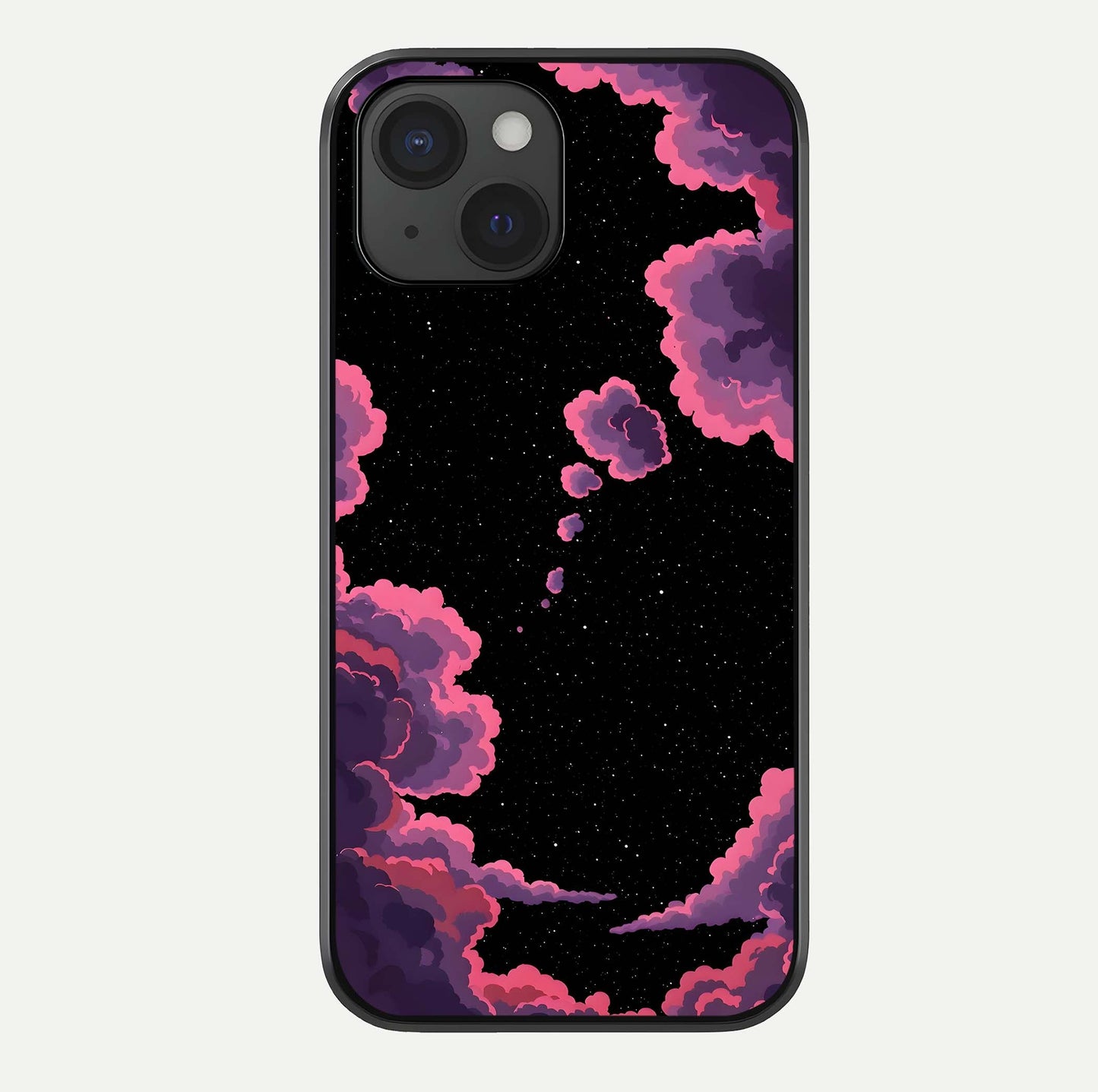 Cosmic Cloud Journey Glass Case For iPhone 15 by Custom World