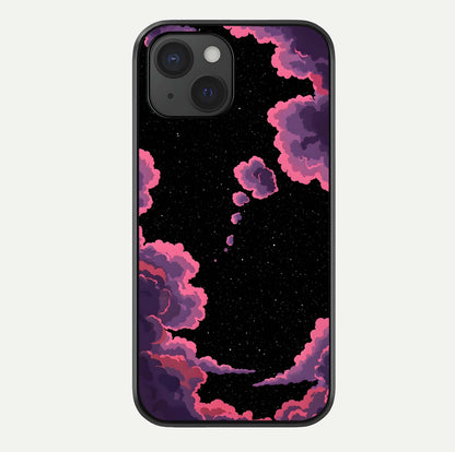 Cosmic Cloud Journey Glass Case For iPhone 15 by Custom World