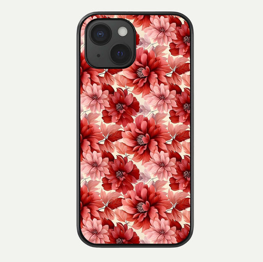 Crimson Love Petals Glass Case For iPhone 15 by Custom World