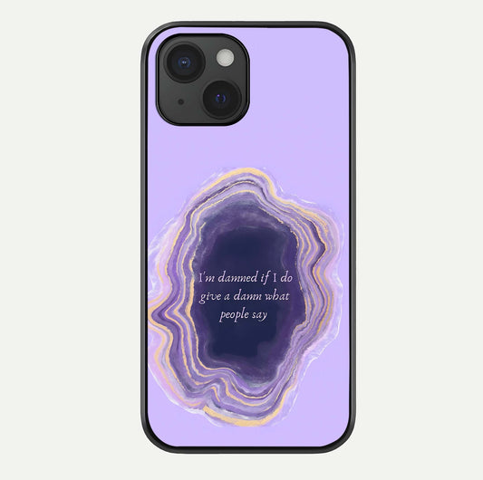 Damned People Quote Glass Case For iPhone 15 by Custom World