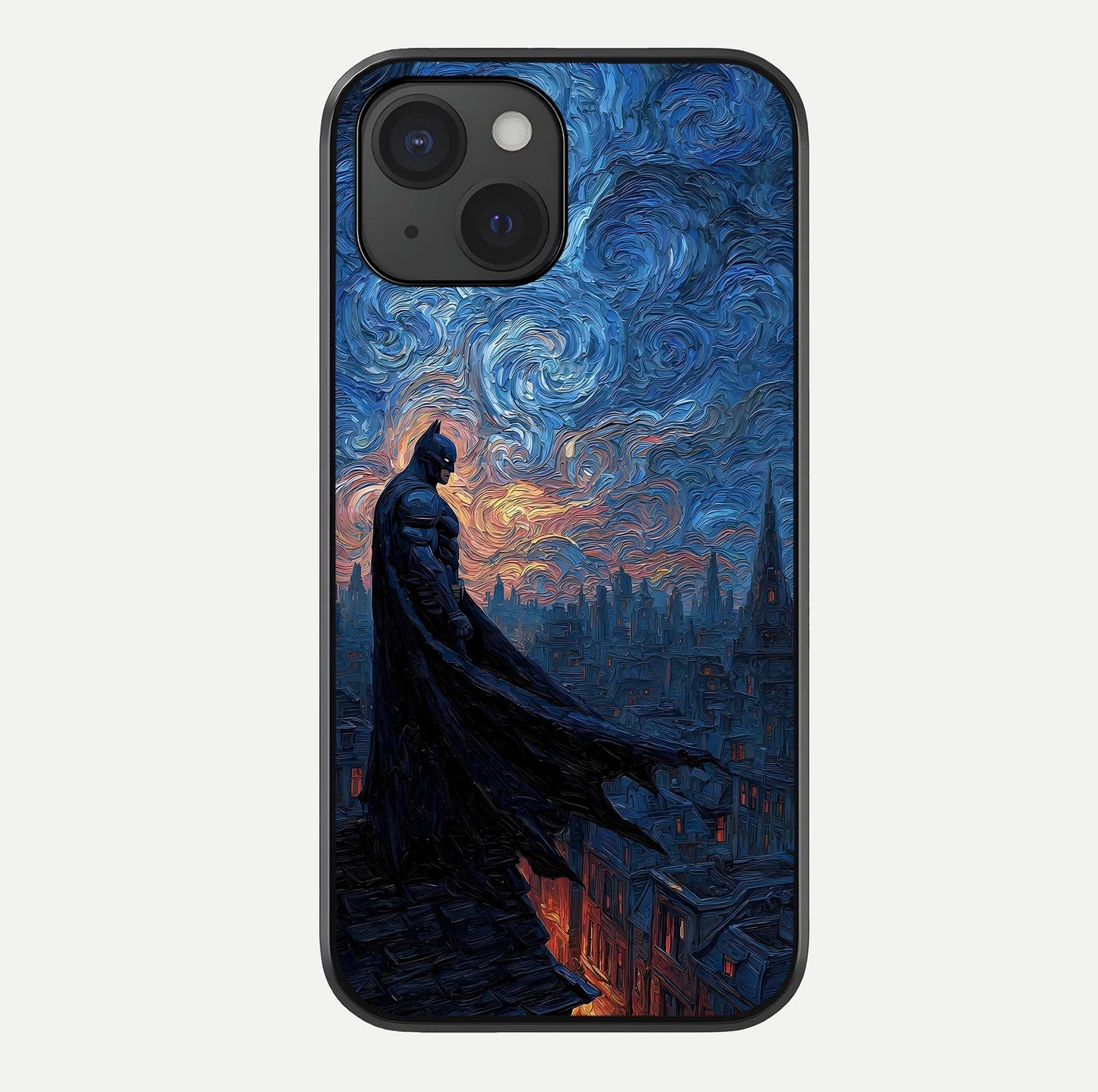 Dark Knight Dusk Glass Case For iPhone 15 by Custom World
