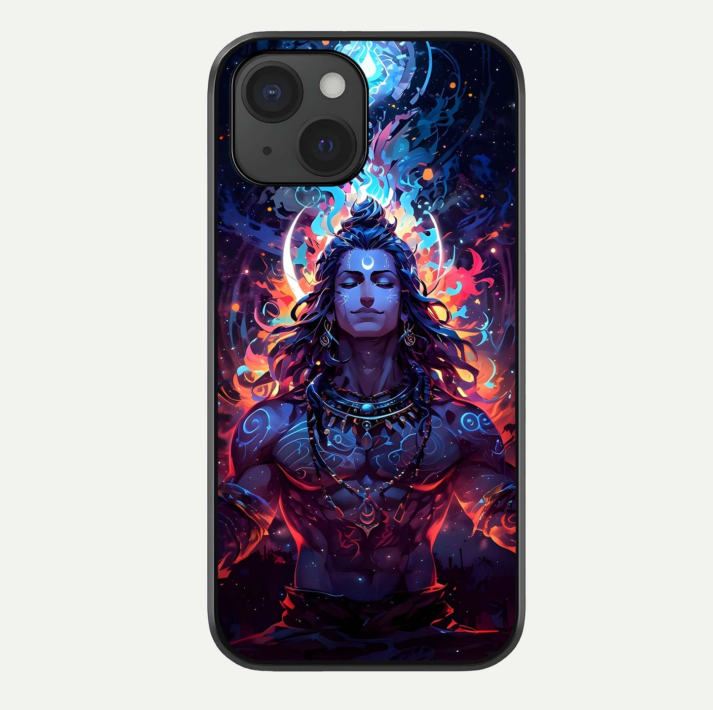 Divine Fire Shiv Glass Case For iPhone 15 by Custom World