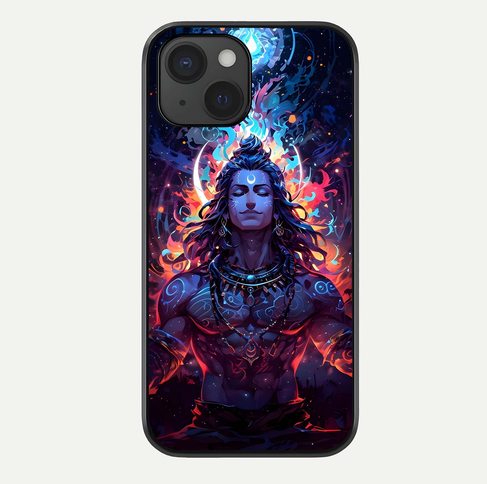Divine Fire Shiv Glass Case For iPhone 15 by Custom World