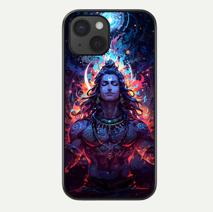 Divine Fire Shiv Glass Case For iPhone 15 by Custom World
