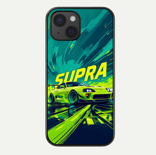 Electric Supra Thunder Glass Case For iPhone 15 by Custom World