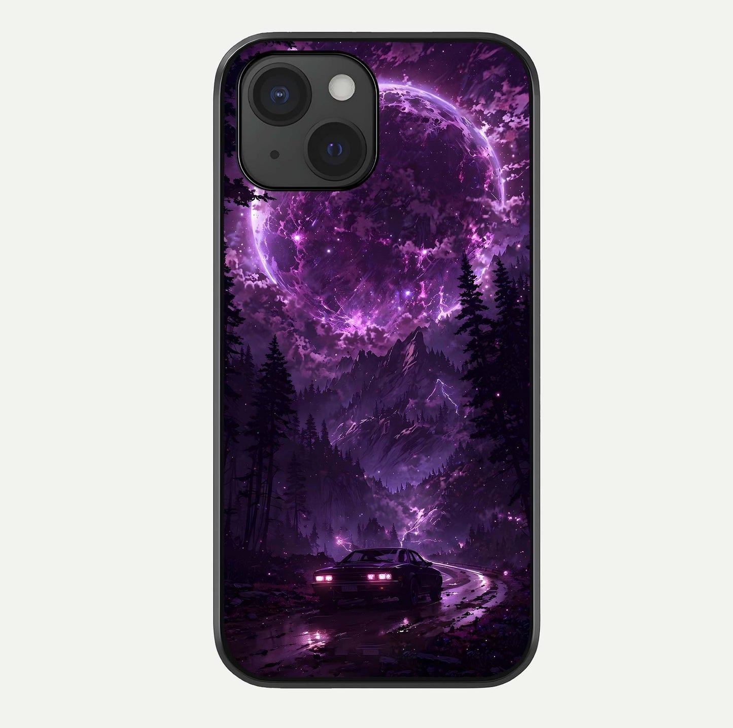 Eternal Cosmic Drive Glass Case For iPhone 15 by Custom World