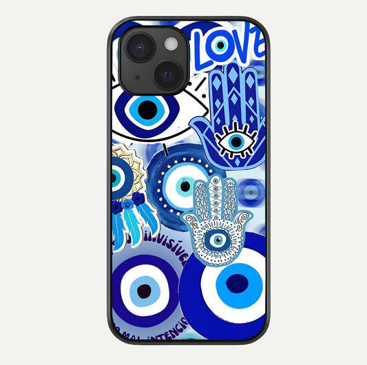 Evil Eyes Dream Glass Case For iPhone 15 by Custom World