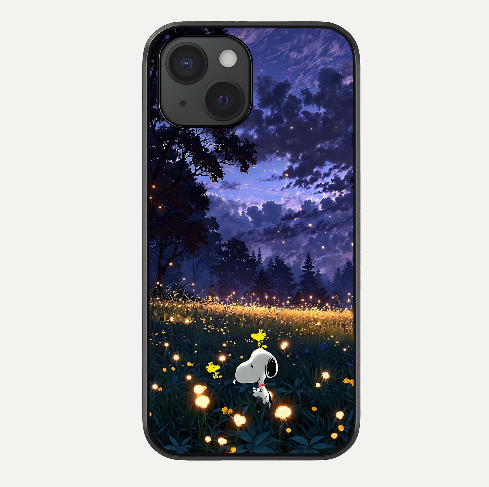 Firefly Meadow Magic Glass Case For iPhone 15 by Custom World