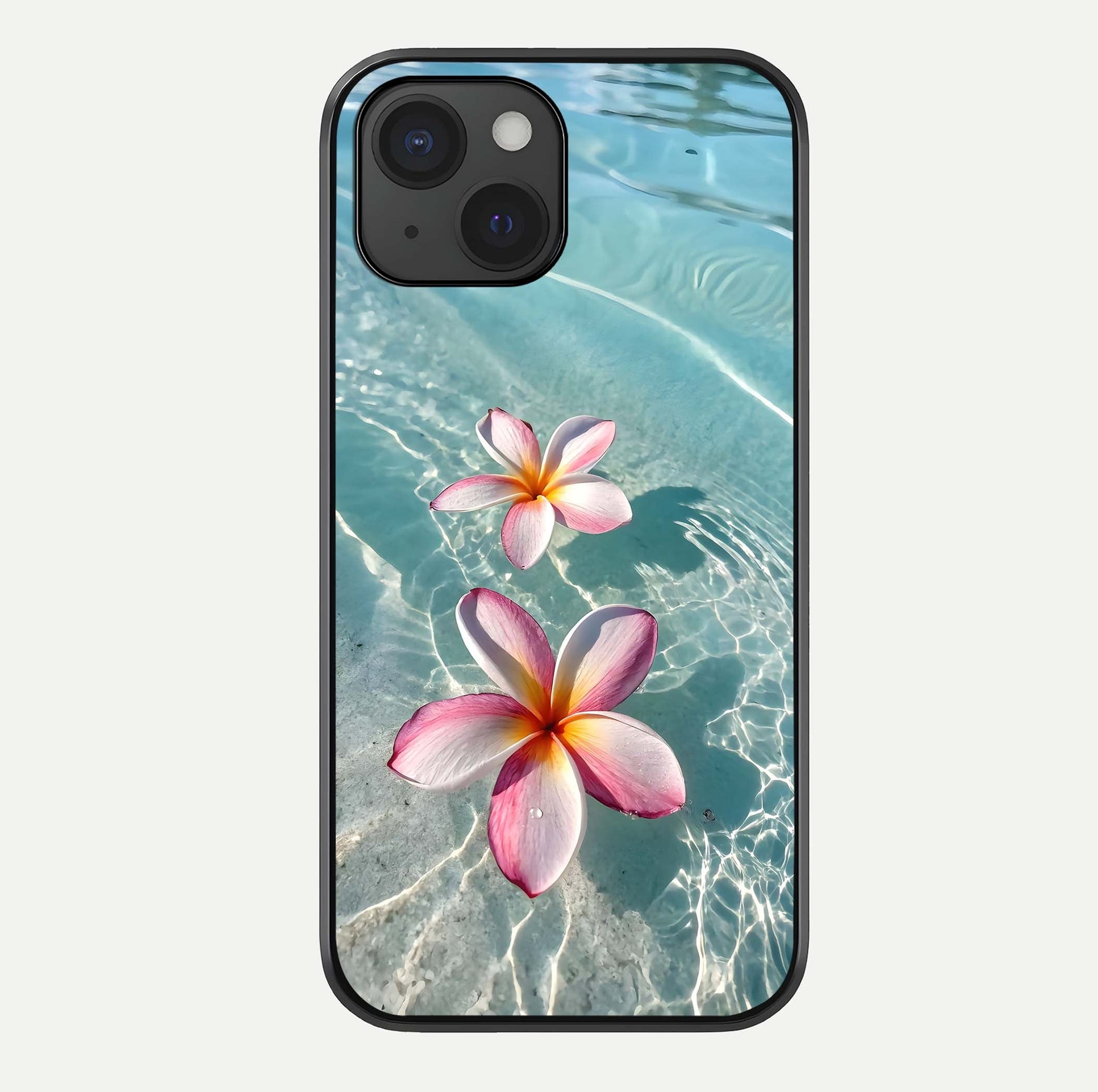 Floating Bloom Bliss Glass Case For iPhone 15 by Custom World