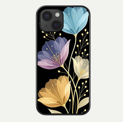 Flower Bloom Glow Glass Case For iPhone 15 by Custom World