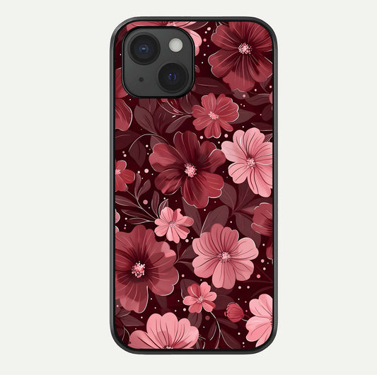 Flower Blush Bloom Glass Case For iPhone 15 by Custom World