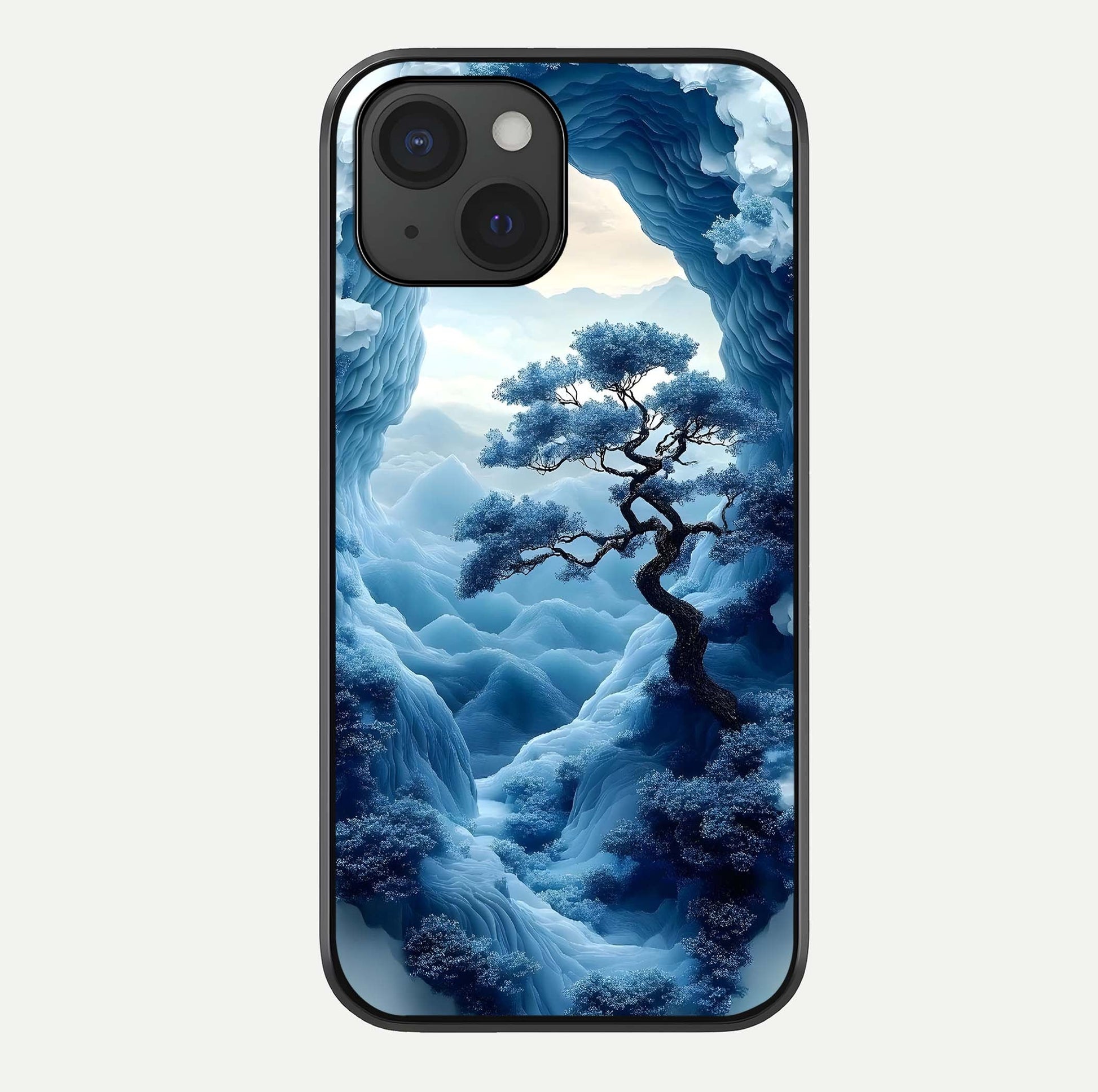 Frozen Serenity Gate Glass Case For iPhone 15 by Custom World