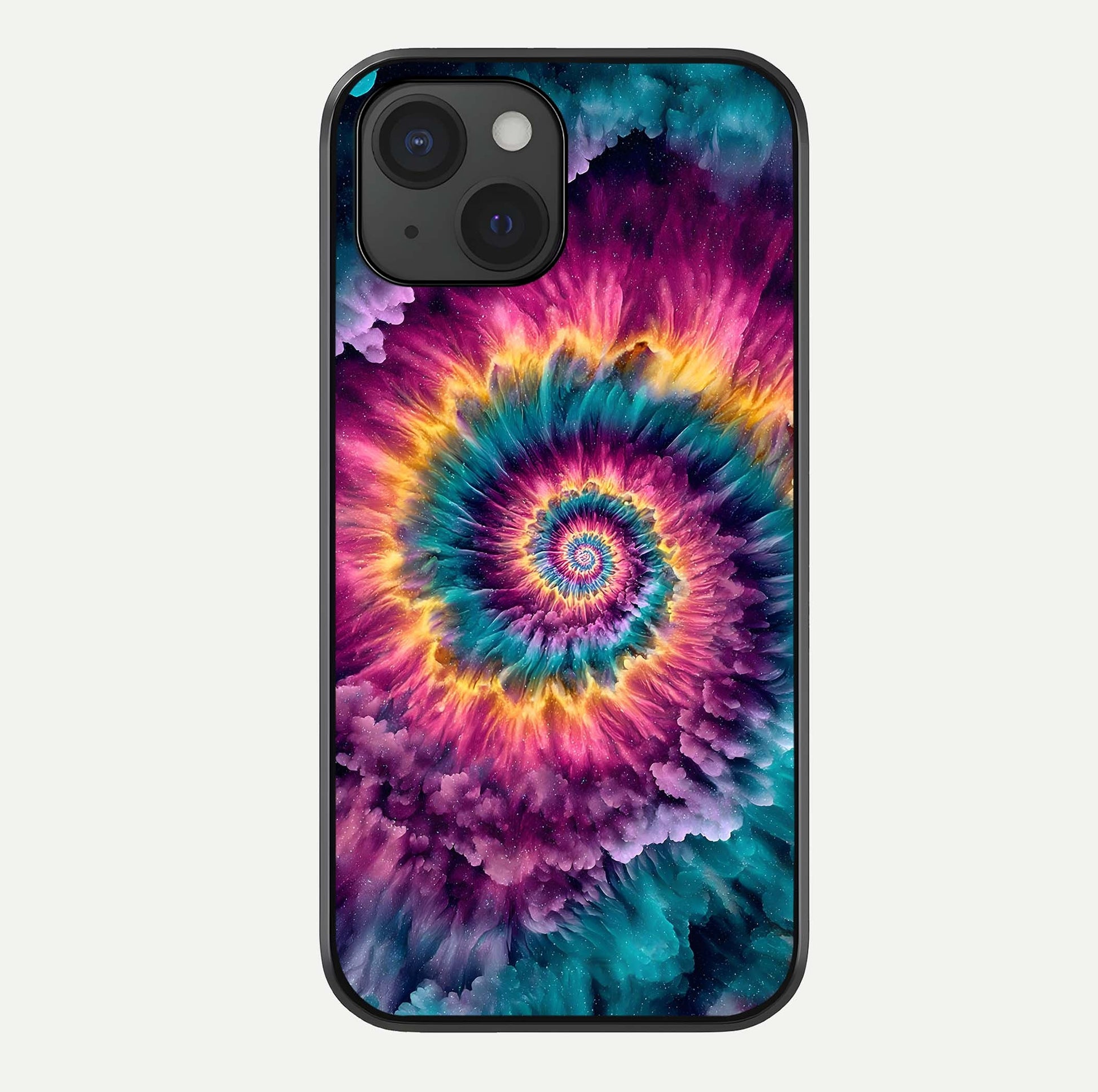 Galactic Spiral Burst Glass Case For iPhone 15 by Custom World