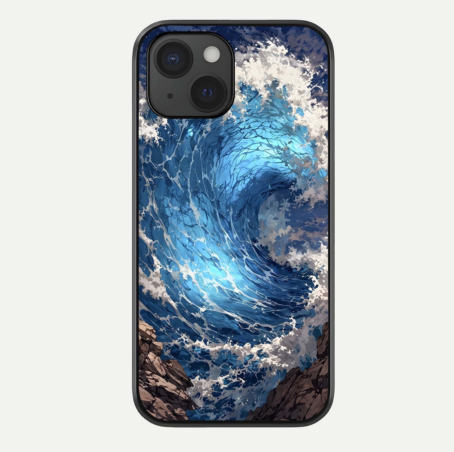 Giant Ocean Wave Glass Case For iPhone 15 by Custom World