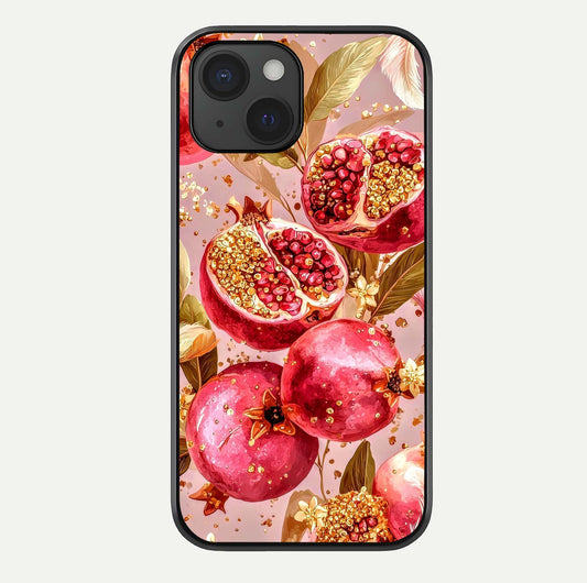 Golden Bloom Glow Glass Case For iPhone 15 by Custom World
